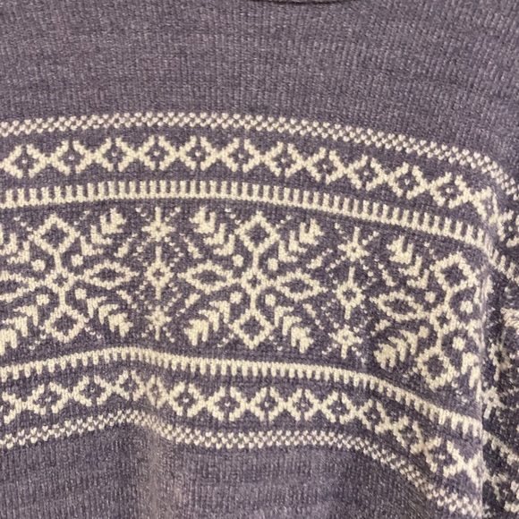 Women’s Sonoma lavender and white cozy soft sweater. Size L - Picture 4 of 5